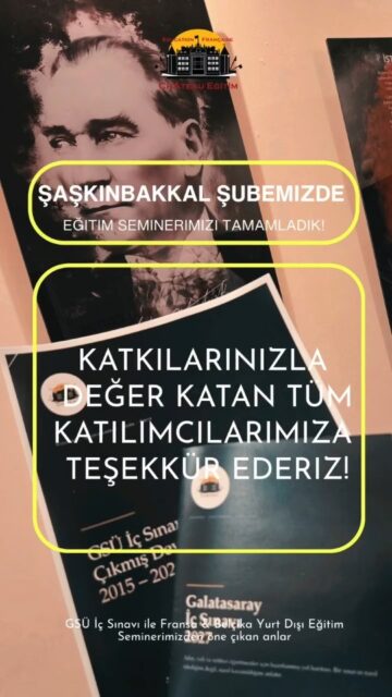 Harika bir seminerin daha sonuna geldik! 🌟
Şaşkınbakkal şubemizde gerçekleştirdiğimiz GSÜ İç Sınav ve Fransa & Belçika Yurt Dışı Eğitim seminerlerimize gösterdiğiniz yoğun ilgi için tüm öğrencilerimize ve velilerimize yürekten teşekkür ederiz. 🙏✨
Seminerimiz boyunca:
🎓 GSÜ İç Sınavı için en güncel istatistikleri ve stratejileri aktardık.
🌍 Fransa ve Belçika'da üniversite eğitiminin kapılarını aralayan başvuru süreçlerini detaylandırdık.
Kaçıranlar veya özel eğitim danışmanlığı randevusu oluşturmak isteyenler için kapımız her zaman açık!
Detaylı bilgi için bize DM’den ulaşabilir veya bizimle iletişime geçebilirsiniz. 📲
📞 0850 532 39 81
🌐 www.chateauegitim.com
#chateauegitim #gsüiçsınav #fransadaeğitim #belçikadaeğitim #yurtdışıeğitim