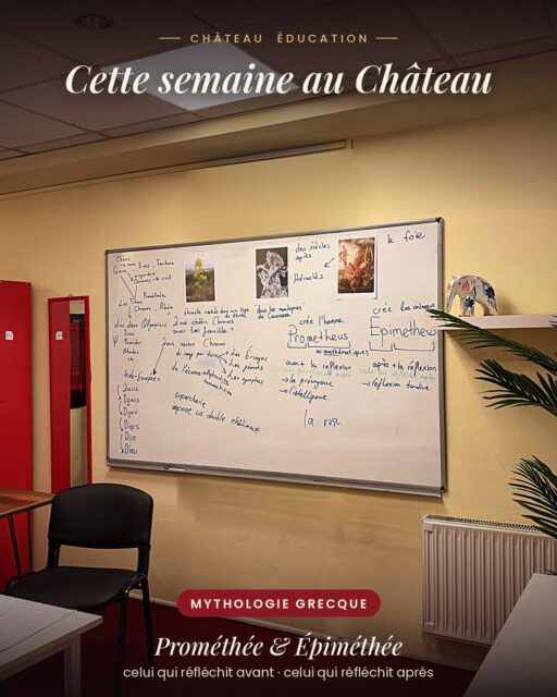 Aujourd'hui au Château : Prométhée, celui qui réfléchit avant, et Épiméthée, celui qui réfléchit après 🔥
Bonus étymologique : Zeus → Dzeus → Dios → Dieu ✨
#FLE #français #mythologiegrecque #châteaueducation